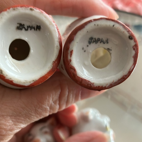 VINTAGE 1930’s JAPAN SET PIGS  PLAYING FLUTE with errors says PM PEPPER I’M SALT - Picture 7 of 7